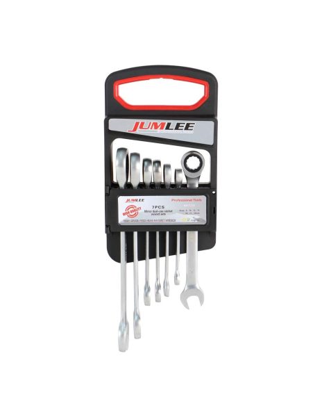 JUMLEE 1737 RATCHET SPANNER 8-19 MM 7 PCS SET