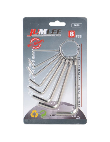 JUMLEE ALLEN KEY HEX 1.5-6 MM 8 PCS SET 1690